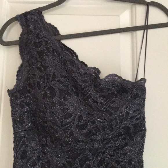 Lace one- shoulder cocktail dress. - Picture 2 of 3